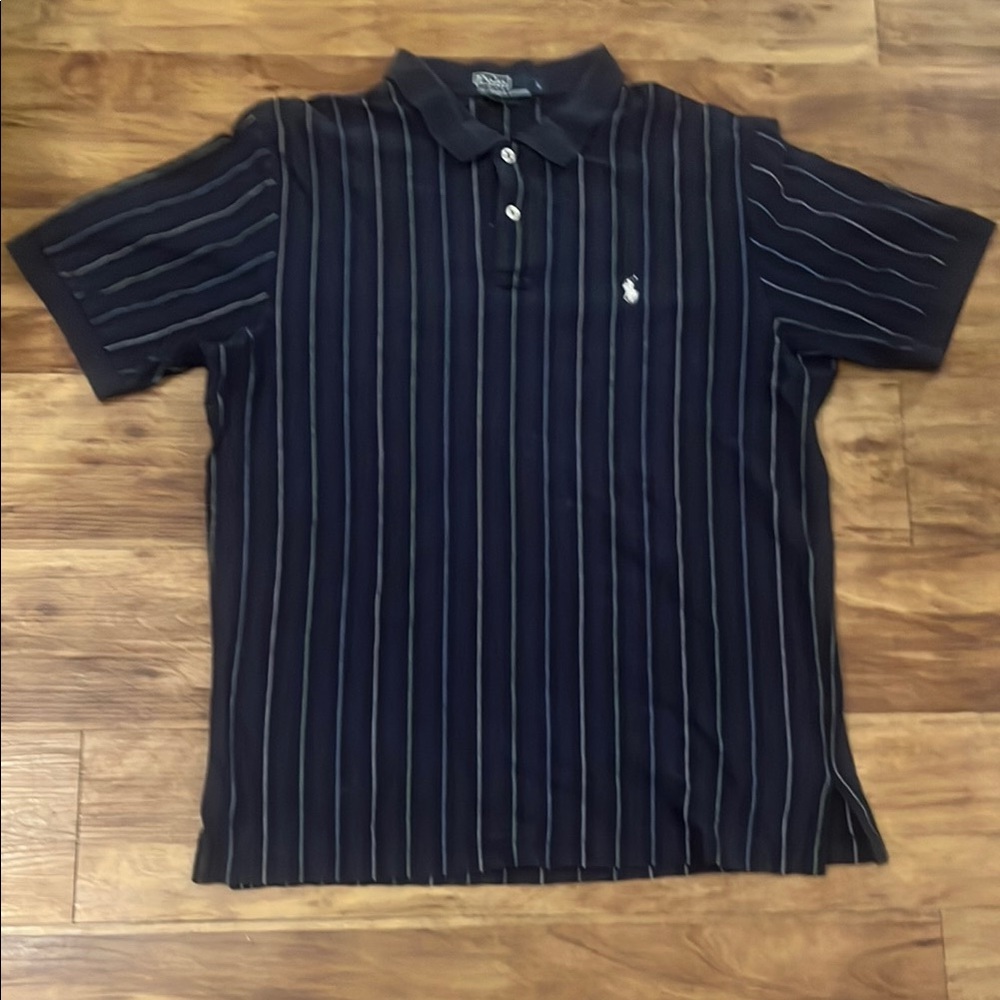 Ralph Lauren Navy Stripe Polo Shirt